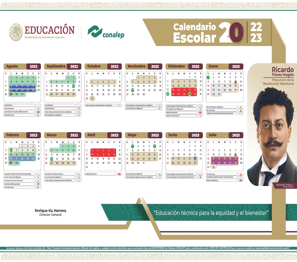 Calendario Escolar MILPA ALTA CONALEP CDMX